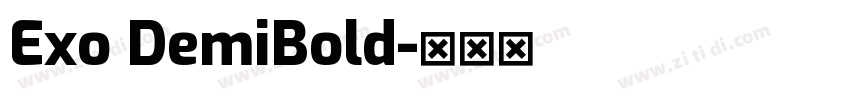 Exo DemiBold字体转换